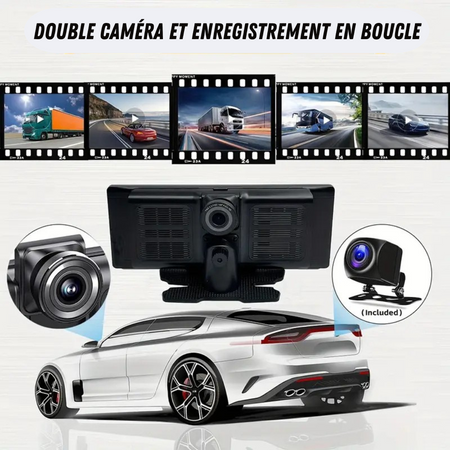 Écran CarPlay Sans Fil avec Caméra Embarquée 4K